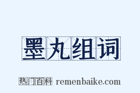 墨丸组词是什么意思的图片